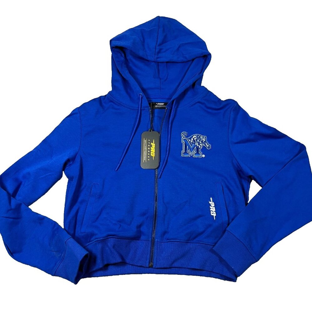 Pro Standard Womens Medium Blue Full-Zip NCAA Memphis Tigers Football Hoodie NWT